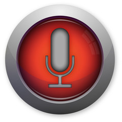 Microphone symbol for pc on reb button - 39211075