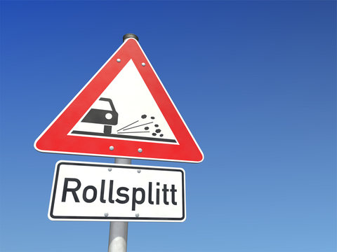 Achtung Rollsplitt