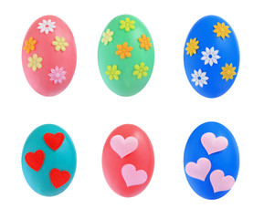 Colorful Easter eggs isolated