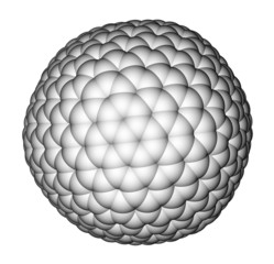 Nanocluster fullerene C540 molecular model