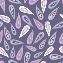paisley elements seamless pattern