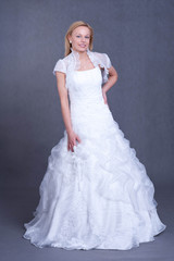 Fototapeta premium young bride in wedding dress