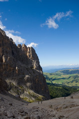 Langkofelkar mit Blick auf die Seiser Alm - Dolomiten - Alpen