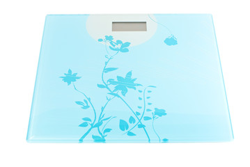 glass electronic scales closeup