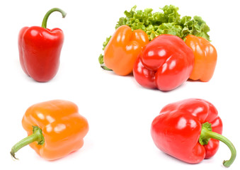 Fresh vegetables isolated on white background