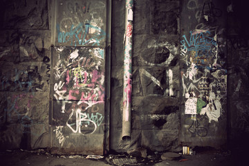 Graffiti on concrete wall