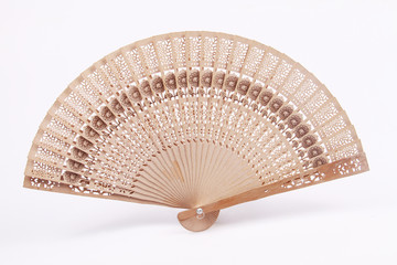big hand fan from wood