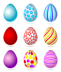 Set of easter eggs
