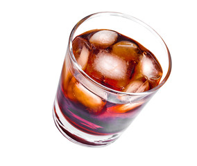 The glass for alcohol is isolated on a white background