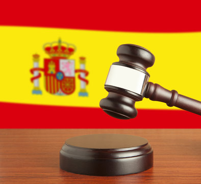 Gavel  and Flag of Spain
