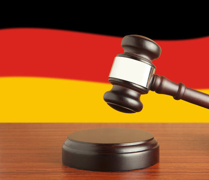 Gavel  and Flag of Germany