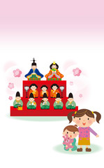 ひな人形のイラスト