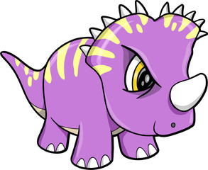 Tough Cute Dinosaur Animal Vector Illustration Art