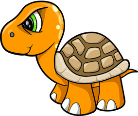 Tough Turtle Animal Wildlife Vector Illustration Art
