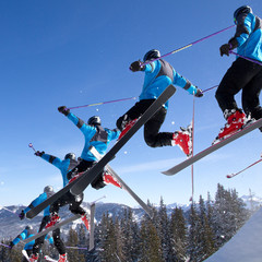 Serie eines Skisprunges