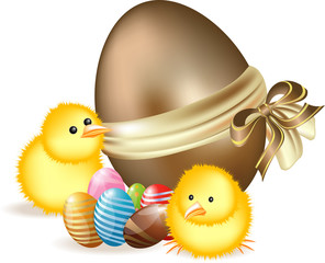 Pasqua - Uovo con pulcini