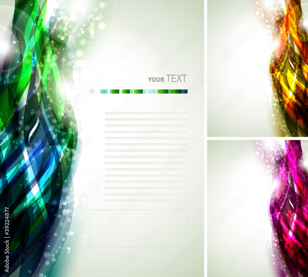 Leinwandbilder background decorated by abstract varicolored swift lines