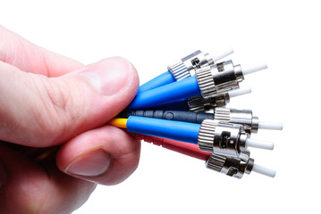 optical connectors in the hand