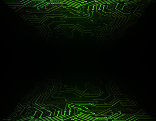 Green Abstract background of digital technologies
