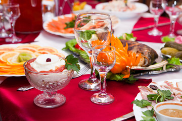 Table wine glasses for wine