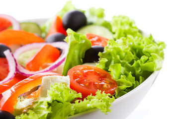 salad with vegetables and greens