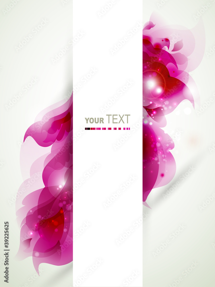 Poster abstract background with magenta elements