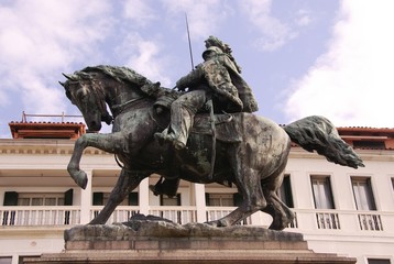 The statue of Giovanni Poalo in Venice in Italy