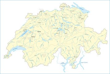 Schweiz Gewässerkarte