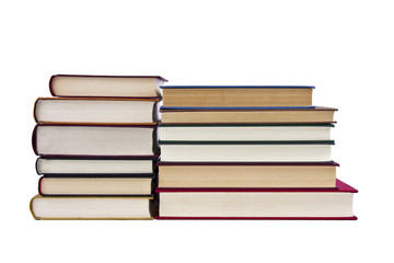 libros aislados en fondo blanco