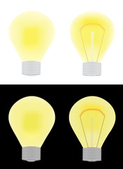 Naklejka premium set of electric bulbs vector illustration