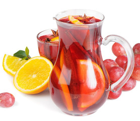 Fruit drink in jug