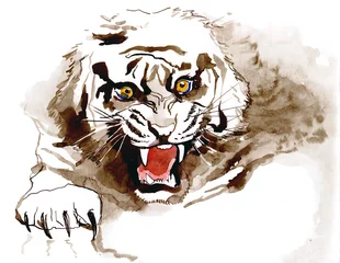 Schilderijen op glas tiger (series C) © ankdesign