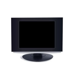 computer black screen(EPS 8) isolated on white background
