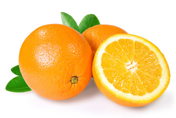 Fototapeta na wymiar two and a half of orange