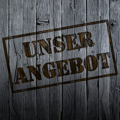 Obraz premium Holzwand unser Angebot