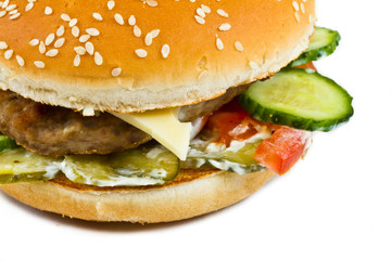 hamburger isolated on white
