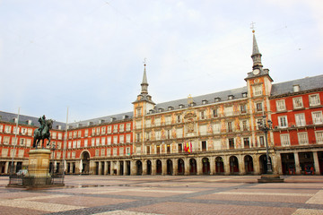 Naklejka premium plaza Mayor, Madrid, Spain