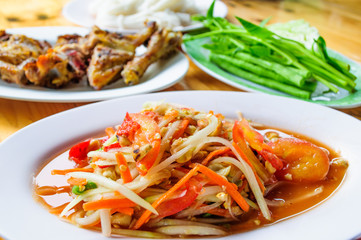 SomTum, Thai Green Papaya Salad .