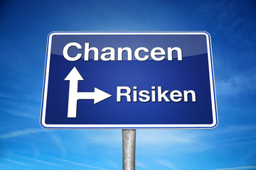 Fototapeta premium Chancen Riskien