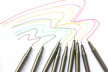 Fototapeta na wymiar Colored pens.