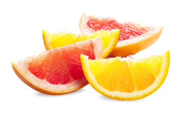 grapefruit and orange