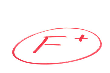 Failed Test - Grade F+ (plus)