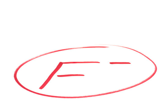 Failed Test - Grade F- (minus)