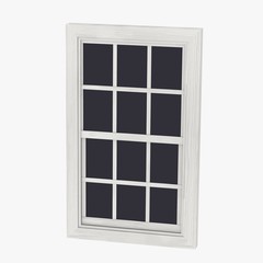 3d render of wooden window