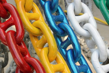 colourful painted chain