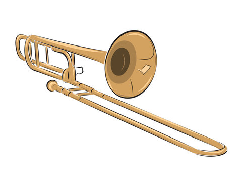 musical instrument trombone illustration