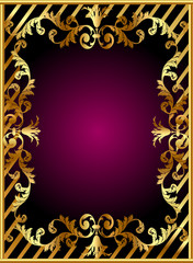 frame with gold(en) pattern and band