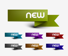 curled colorful ribbons