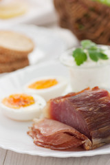 Traditional Easter breakfast
