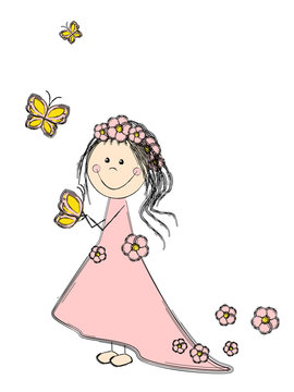 Fairy spring girl